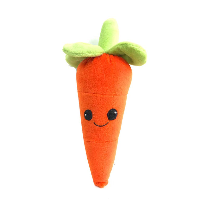 Rolly Polly carrot plush toy for dogs
